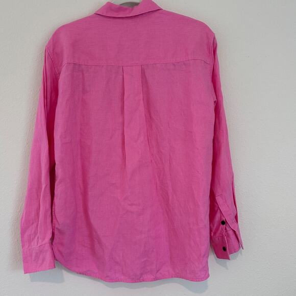 Athleta Retreat Linen Top, Pink, Size Small - Picture 3 of 10